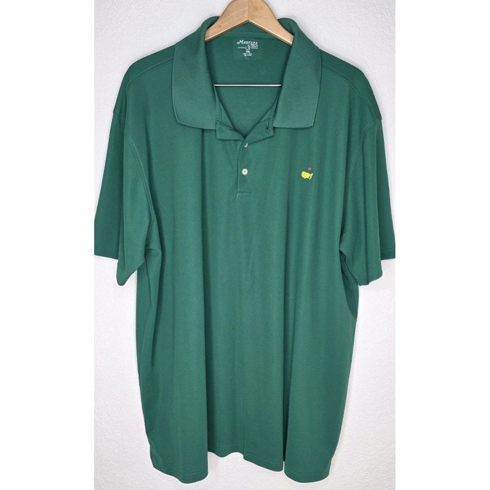 Masters Tech Polo Shirt Casual Green Golf Augusta National Short Sleeve Men 4XL